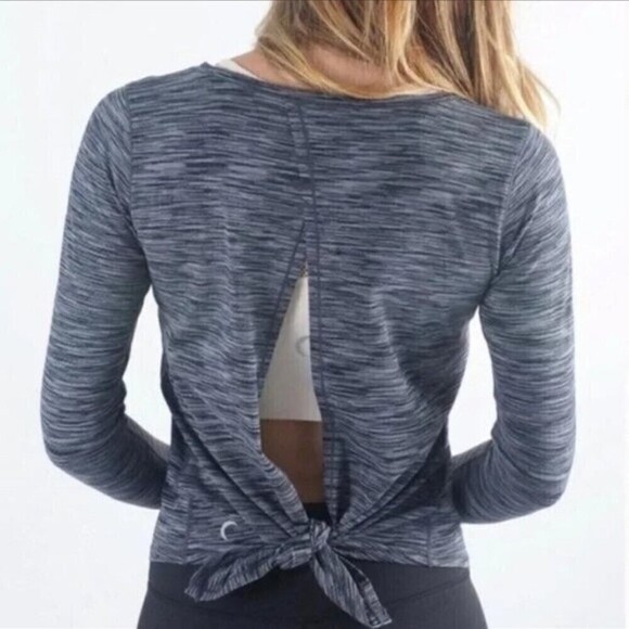 ZYIA Active Split Back Long Sleeve Shirt - Picture 1 of 8